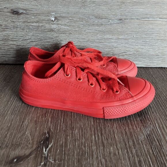 Converse Red Canvas Sneakers with Classic Design - Picture 1 of 8